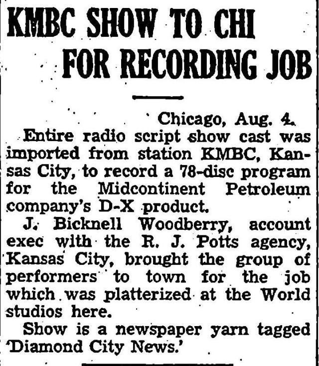 Diamond City News Variety 8-5-36