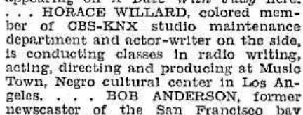 1942-09-19 Billboard - Horace Willard conducting classes